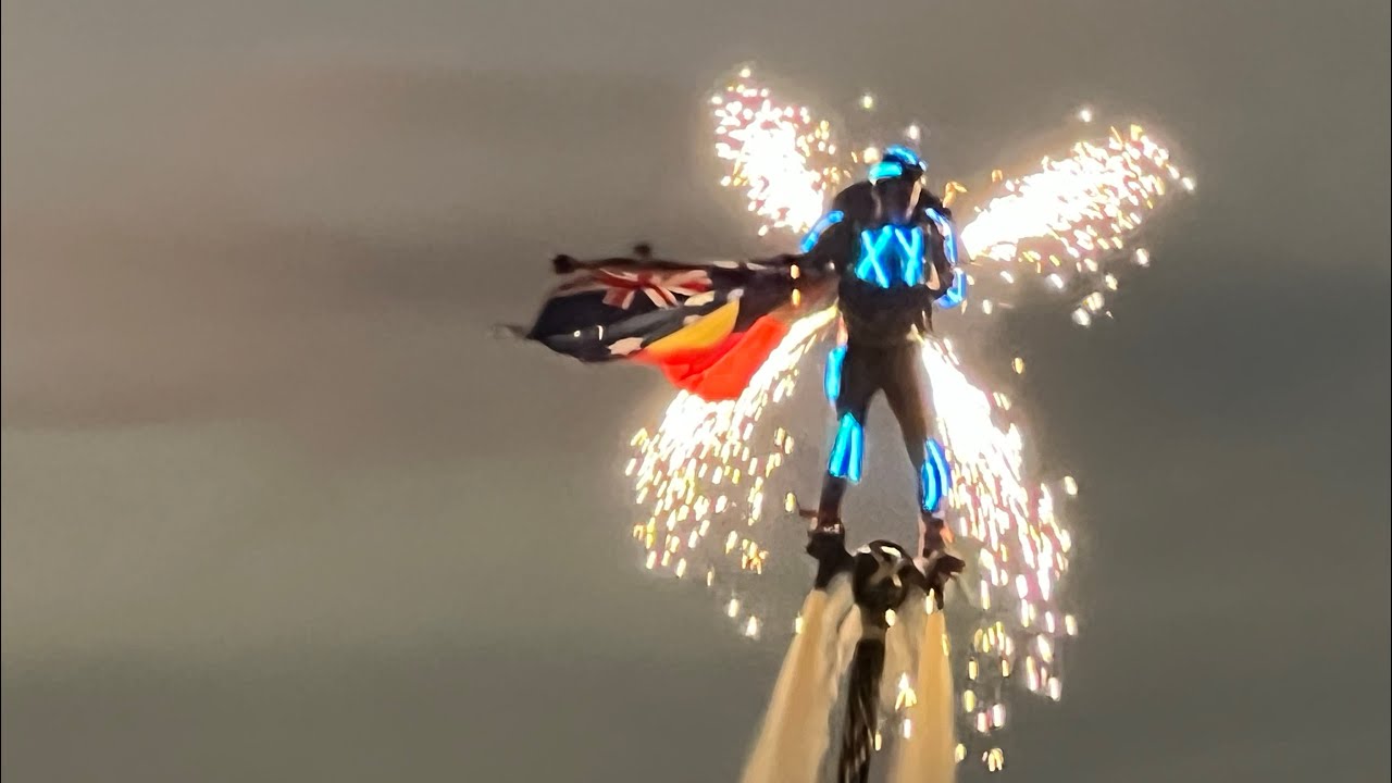 Jetpack Fireworks on Richmond River - YouTube