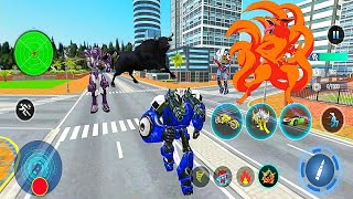Flying Wild Tiger Robot - Robot Transformers Mengalahkan Semua Robot Jahat - Android Gameplay #7 screenshot 4