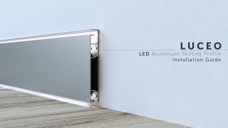 How to install led skirting board? Mox Luceo model led skirting board montage video