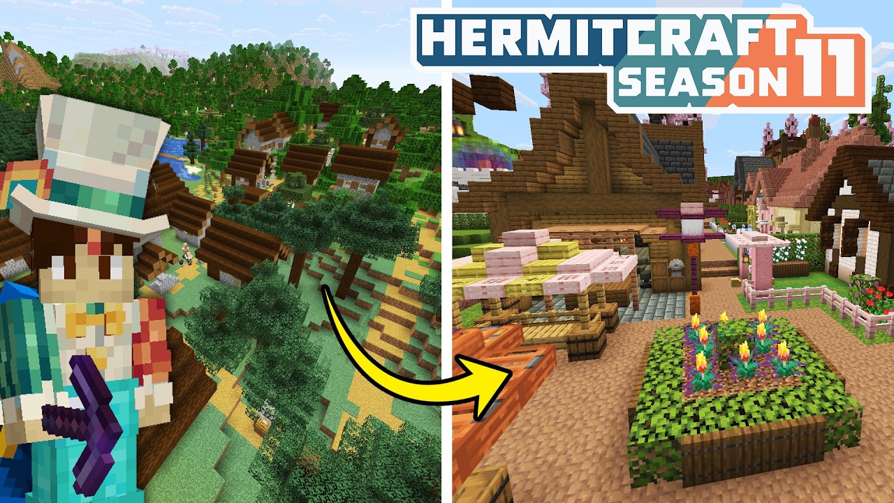 I Transformed an Entire Village! | Hermitcraft Season 11 | Ep.16