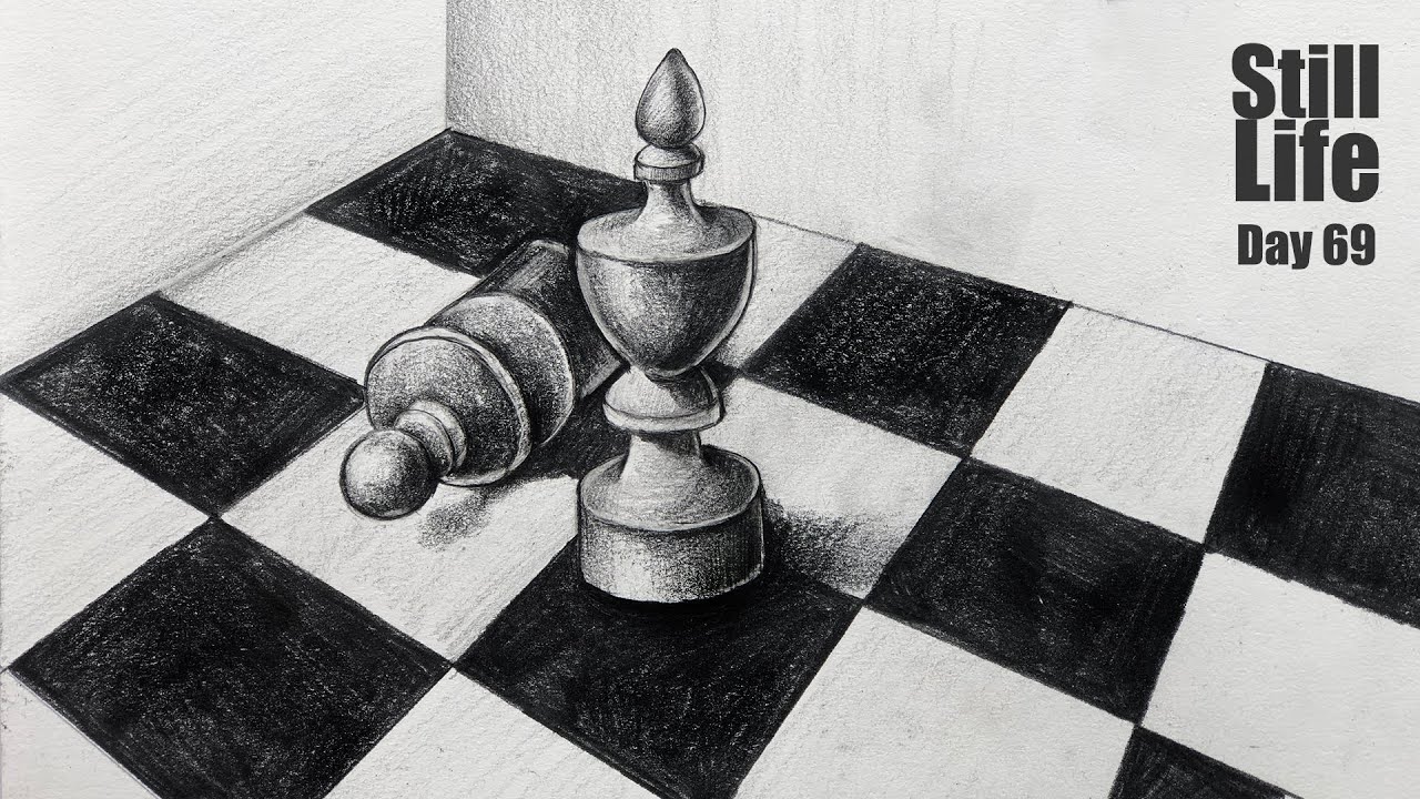 Vector sketch of box with chess board hand draw illustration  CanStock