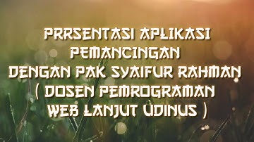 Presentasi Website { PEMROGRAMAN WEB LANJUT }
