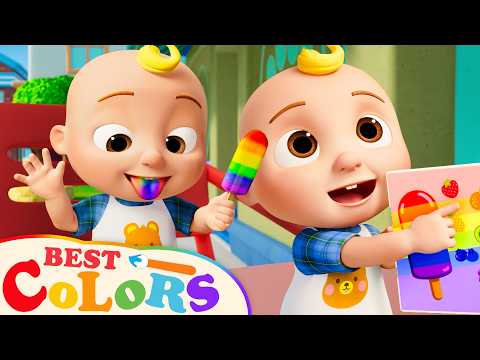 Rainbow Popsicles & Fruit Market | Colors of Nature & Healthy Rainbow Treats | CoComelon Kids Songs