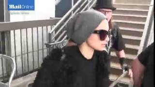 Nicole Richie Wearing A Thick Furry Coat...