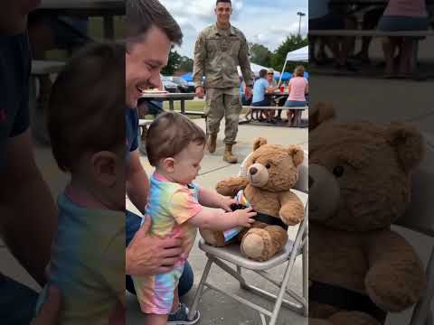 "So Pretty!" 🌈 Baby Styles Her Teddy — Dad Can't Stop Smiling