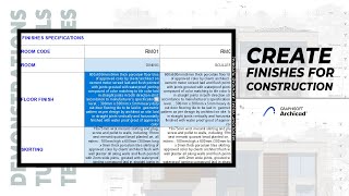 Finishes in Construction of Project | ArchiCAD Tutorial