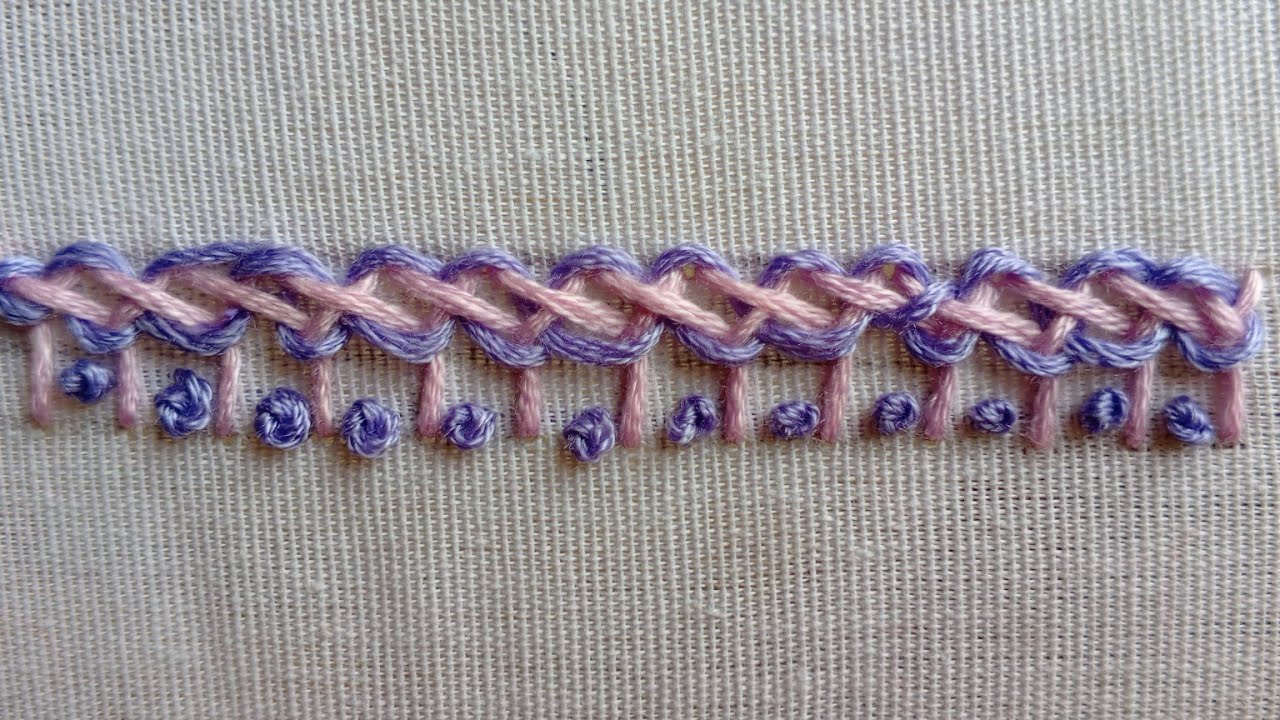 Osem embroidery designs unique stitch border line embroidery 💓🪡 beautiful border line 💓