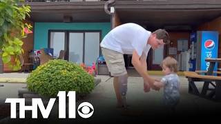 High tides wash away father's prosthetic leg