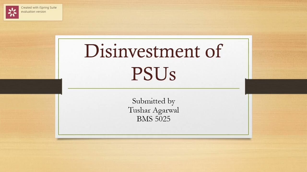Disinvestment of PSUs