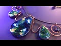 POLYMER CLAY MAGIC OF CHRISTMAS SKY. NECKLACE . WIRE CLAY TUTORIAL