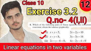 Exercise 3.2  Q.no-4(i),(ii) chapter 3 |Class10  maths NCERT solutions by chapra study point #NCERT