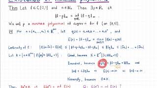 Existence of minimax polynomials