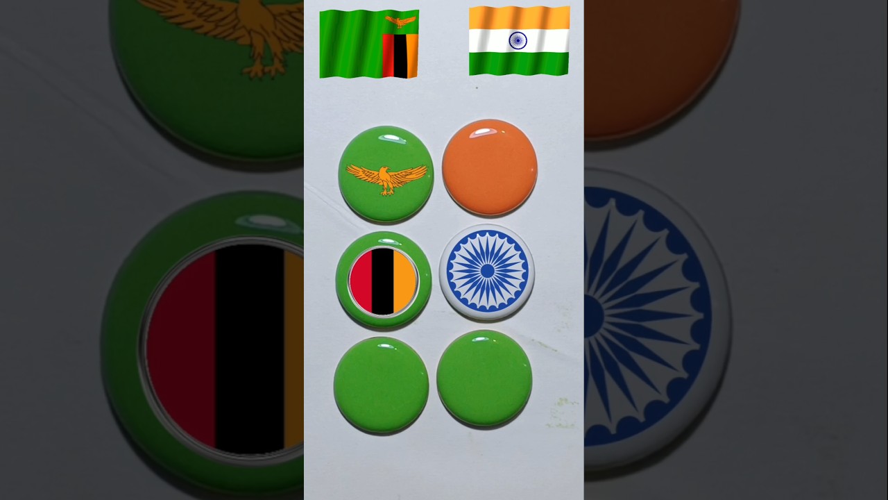 Coins par India & Zambia Flag 😍 | National Flag Art 