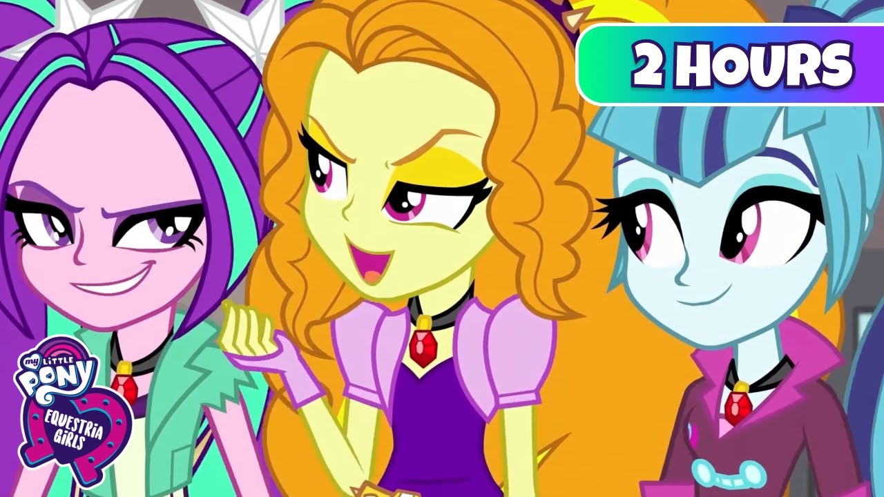The Dazzlings Arrive with Dark Magic and more! 🎸| My Little Pony Equestria Girls | Cartoons for Kids
