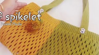 Fancy crochet bag//motif spikelet