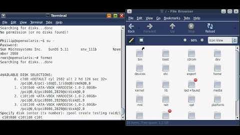 create a ZFS pool and add file to space