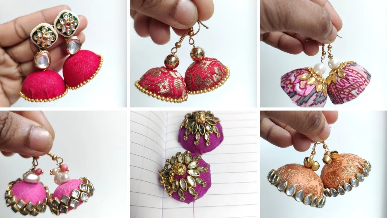 DIY fabric jhumka🤩  Comment your favorite jhumka❤️✨ how to make diy jewelry How to make diy jewelry