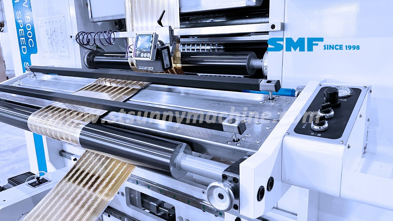 hot stamping foil slitting machine setting web guiding system YouTube