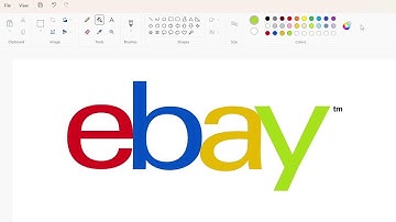 How to draw the eBay logo using MS Paint | How to draw on your computer
