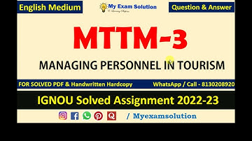 IGNOU MTTM 3 SOLVED ASSIGNMENT 2022-23 | IGNOU SOLVED ASSIGNMENTS 2022-23 #ignousolvedassignment