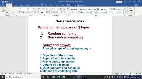 sampling theory important questions degree 3 year sem 5 part 1 of 2
