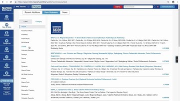 The New and News pages on Naxos Music Library – Website walkthrough tutorial