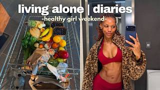 Living Alone Diaries 🌱 | slow but CHAOTIC vlog, grocery shopping, *new clothes* & my full workout