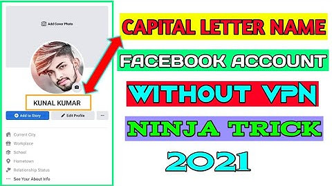 how to make capital letter name Facebook account without VPN new trick 2021