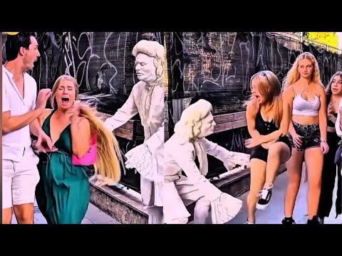 STATUE PRANK EDITION PT 2 Try Not To Laugh Challenge SCARIEST Statue Comes To Life Causing Chaos