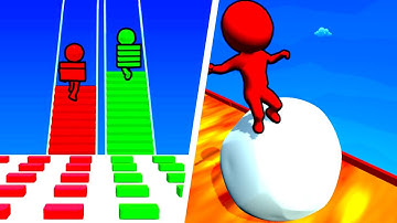 Bridge Race vs Snow Race 3D 🌉❄️⚡🏁 Max Levels Gameplay Walkthrough (Android/iOS) NSD5K3G