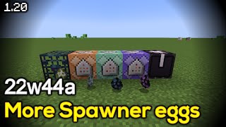 Minecraft 22w44a - More Spawn eggs