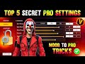 Secret   pro settings  tricks for dangerous headshot   top 5 auto headshot trick  free fire