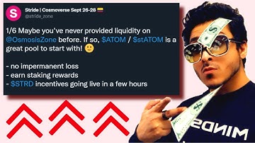 Stride Liquid Staking: ATOM/stATOM LP, no impermanent loss! 💯