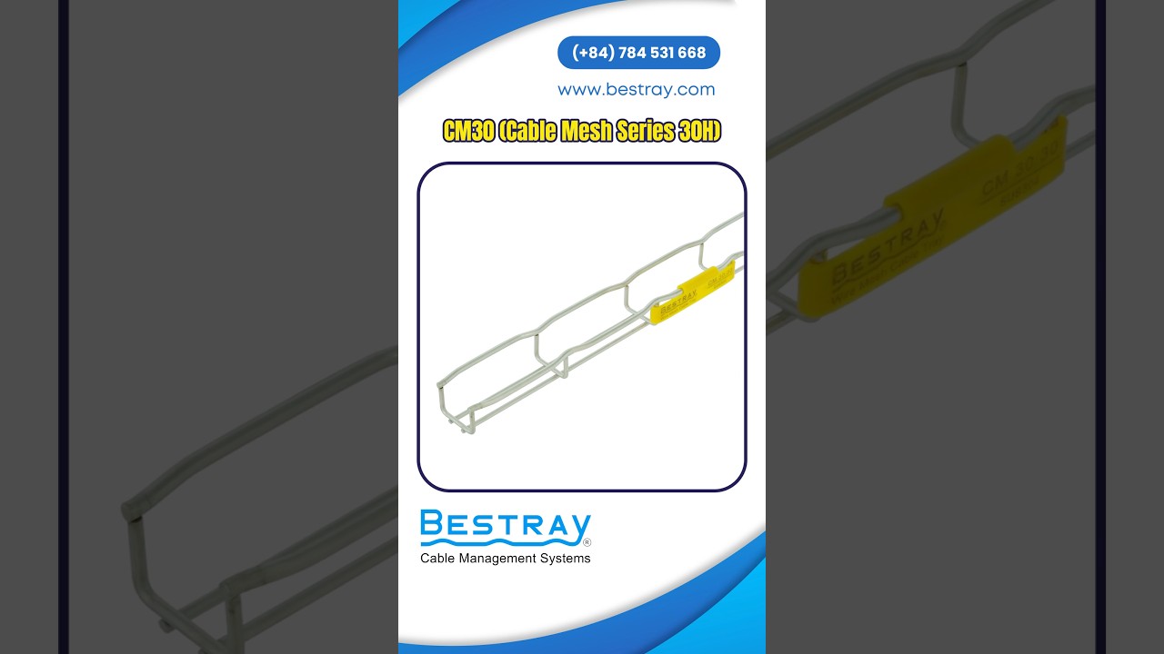 M&aacute;ng Lưới Thẳng CM30 - Wire Mesh Cable Tray - Straight Cable Mesh CM30 #mangluoi #wiremeshcabletray