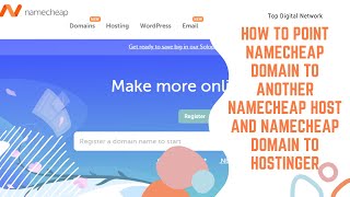 how to point namecheap domain to another namecheap host and namecheap domain to hostinger