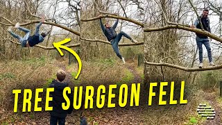 Tree Surgeon Was Showing Off and Fell Out of a Tree