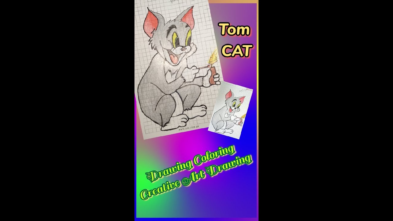 Tom Cat drawing Coloring 