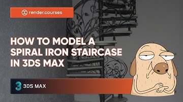 Spiral iron staircase modeling in 3ds max
