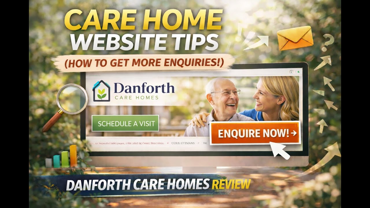Care home website top tips (how to get more enquiries) Danforth care homes website review