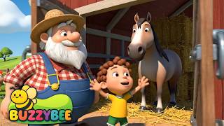 Old MacDonald Had a Farm Version 1.2 Different Animals Story Kids Song - Buzzybee Kids TV