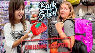 BACK TO SCHOOL CHALLENGES !! ΑΓΟΡΑΖΟΥΜΕ ΤΑ ΣΧΟΛΙΚΑ ΜΑΣ ! #subtitles #english