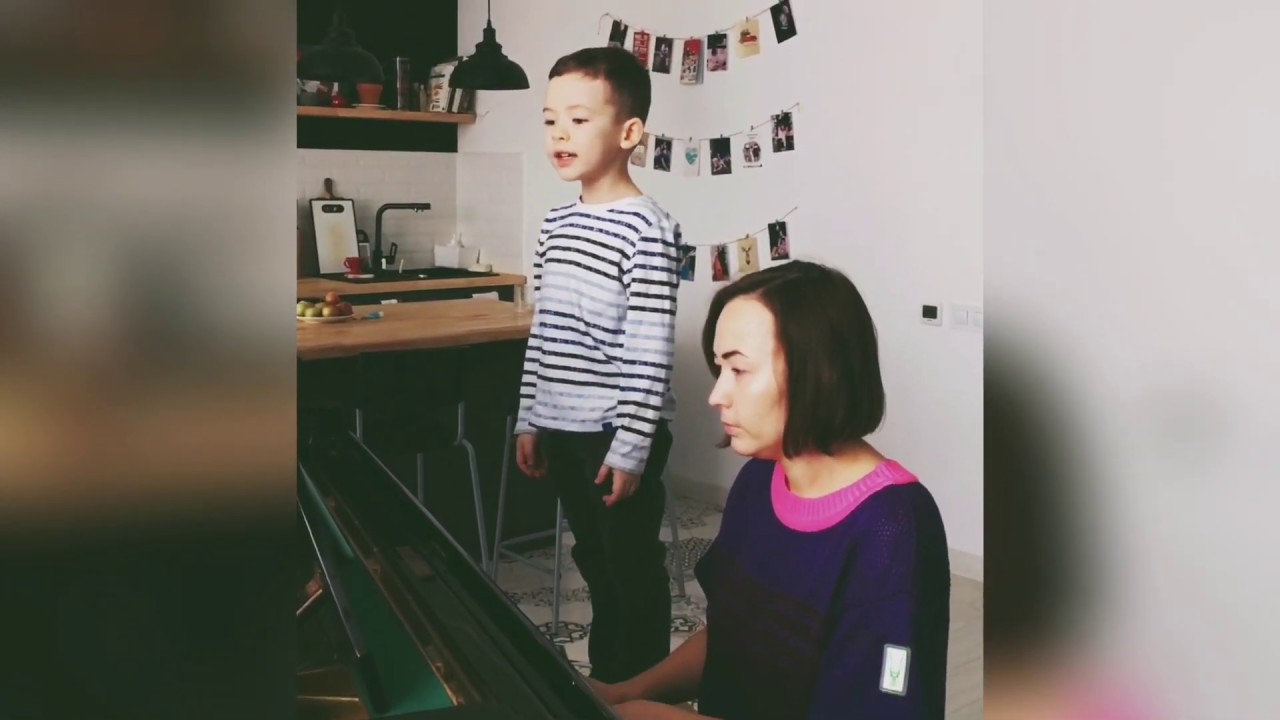 Roza FA поет с сыном: Виктор Цой - Кукушка (piano cover)