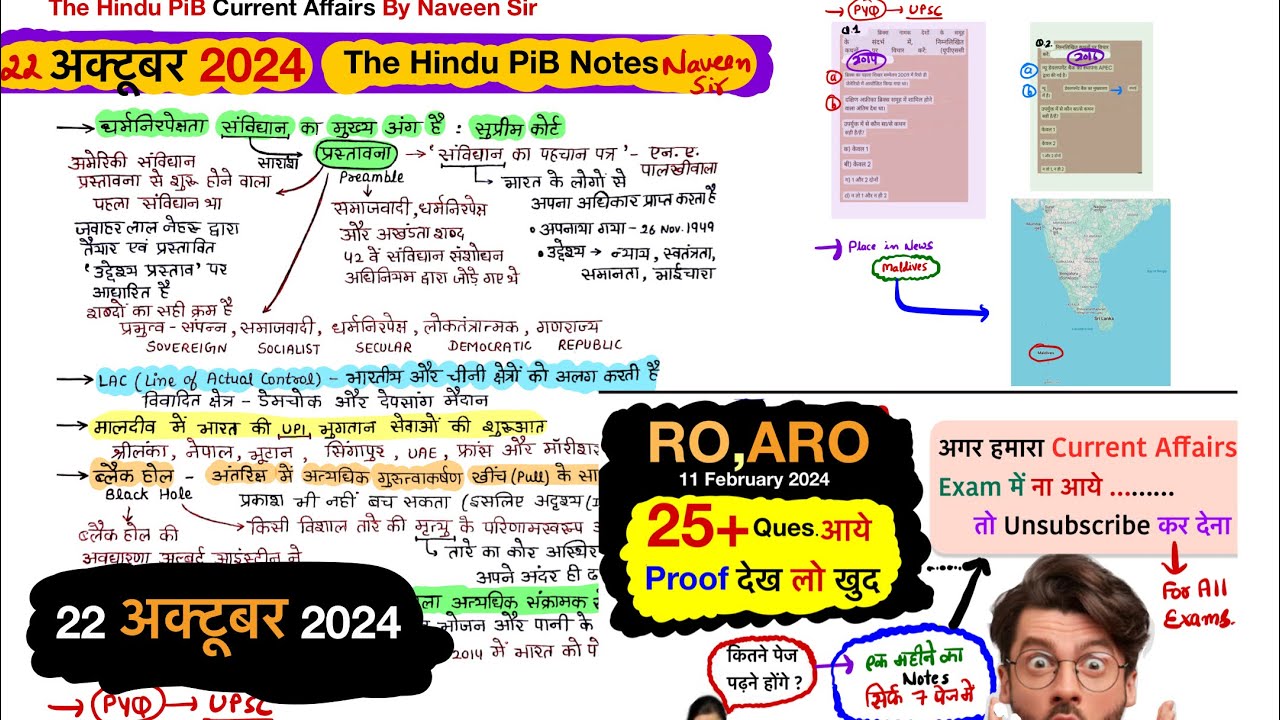 22 अक्टूबर 2024 | The Hindu Notes In Hindi | October 2024 Pib Notes In ...