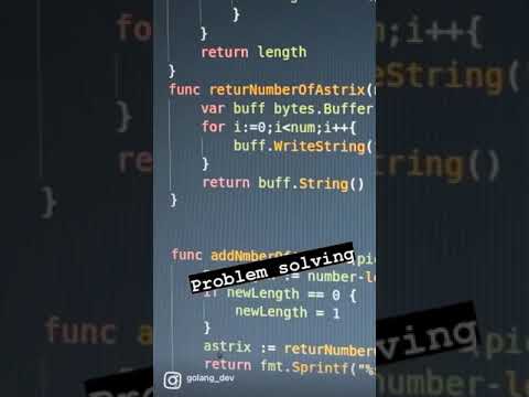 Problem solving #golang #coding #python #problemsolving #shorts #followme