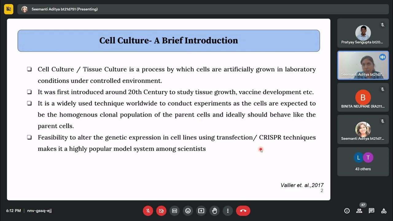 NPTEL Cell Culture Technologies bt68 Aug Oct 2023 Week 1