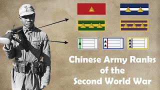 WW2 Chinese Army Ranks  Collar Badges and Chest Patches