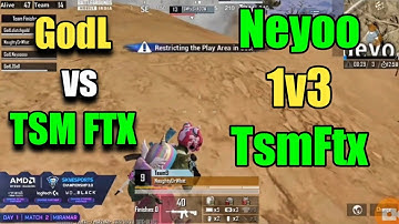 GodL vs TSM FTX 4v4 Fight | Neyoo 1v3 TSM FTX | Sky Esports Champiomship 3.0 Highlights
