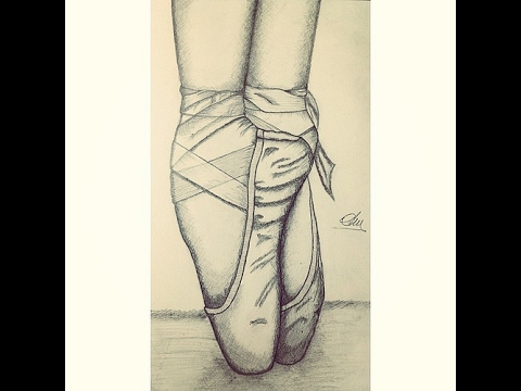 Dibujo de zapatilla de ballet