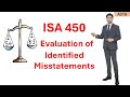 ISA 450 Explained: Evaluation of Identified Misstatements