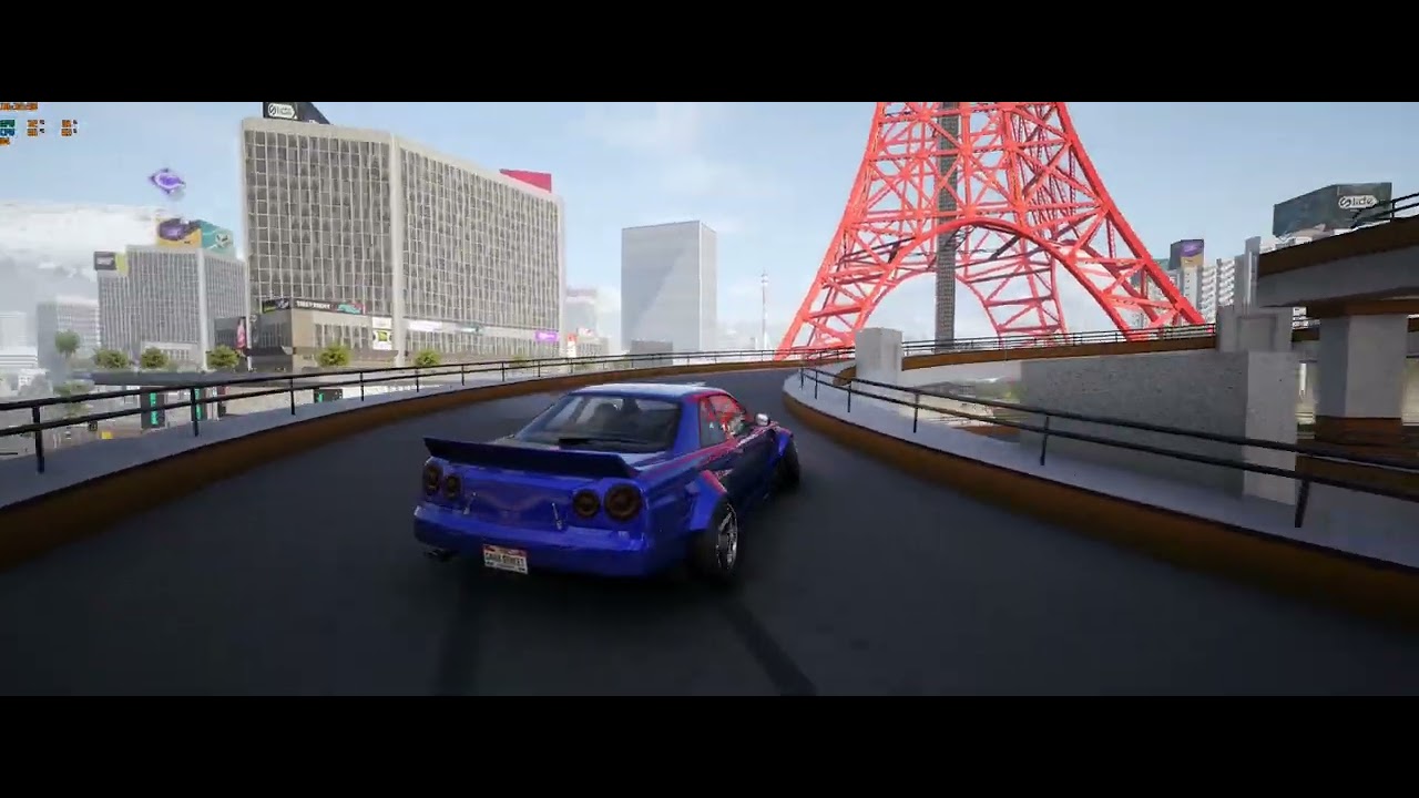 Nissan Skyline r34 drifting CarX Street parkinglot - YouTube